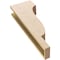 Ekena Millwork 5"W x 10"D x 30"H Thin Newport Rough Cedar Woodgrain TimberThane Corbel, Primed Tan CORUR05X10X30NEWRCPR - alternate 6